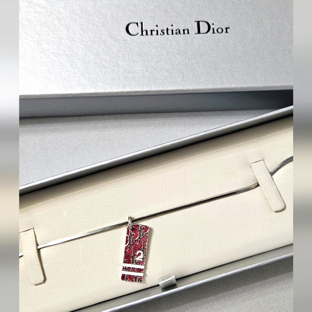 Christian Dior N°2 Trotter Red Silver Necklace